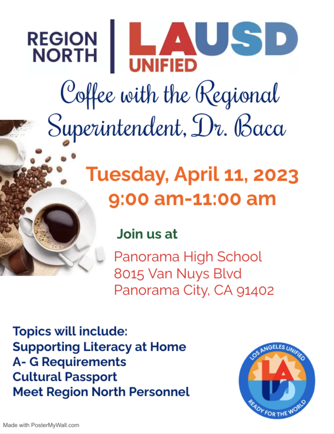 Coffee with the Regional Superintendent