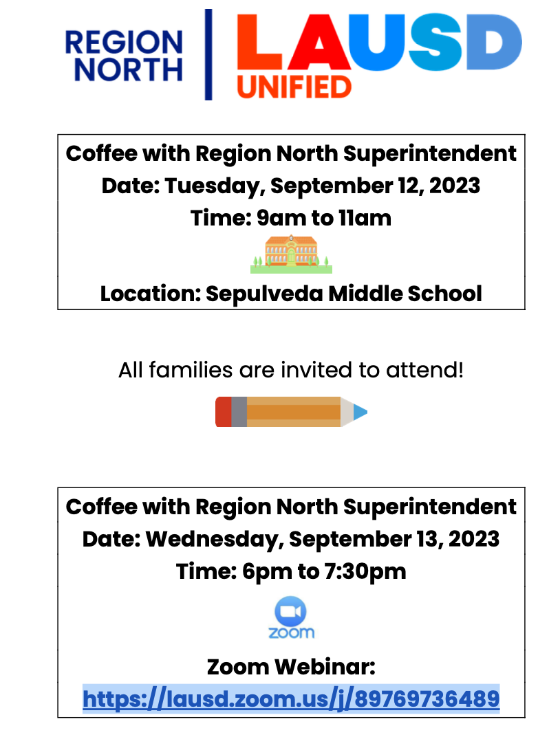 Coffee with Region North Superintendent
